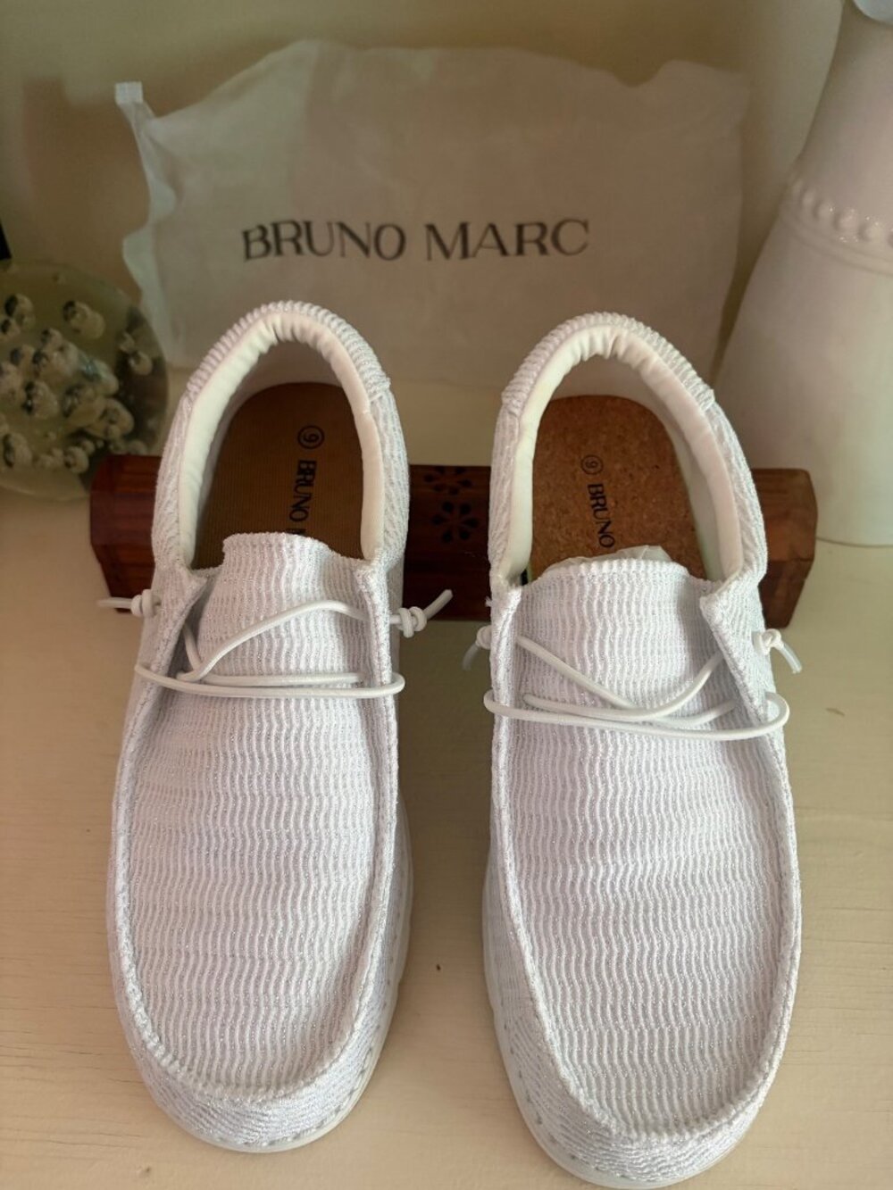 Women's Bruno Marc Sliver Shine Sip-On Casual Loafers Size 9